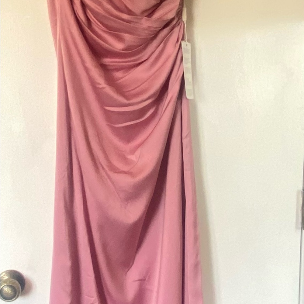 Elegant Asymmetrical Pink Dress
